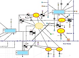 Aquator model of London network