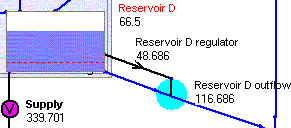 Animation of reservoir drawing down in Aquator