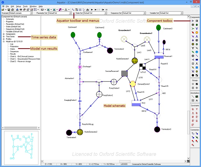 screen shot of Aquator window
